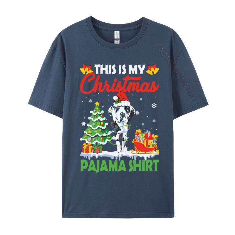 Cute This Is My Christmas Dane Dog Xmas Tshirt Funny T Shirts Hip Hop Printed Cotton Male T Shirt Printed On