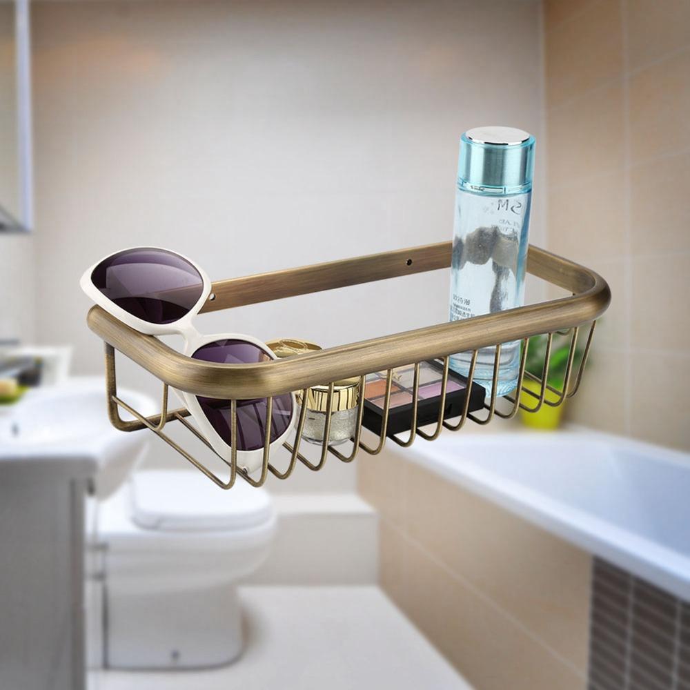 Wall Mount Shower Caddy Basket Shampoo Storage Holder  Bathroom Shower Washroom Restroom Kitchen
