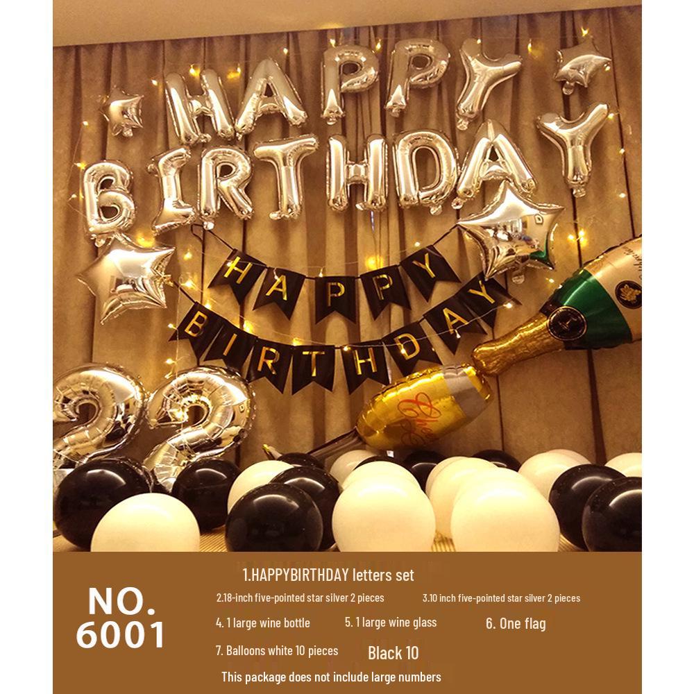 Romantic Birthday Balloon Set: High-End Decorations for Boyfriend or Girlfriend