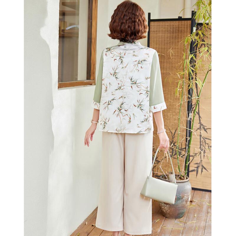 Pasite Women's Floral Print Summer Top & Pants Set