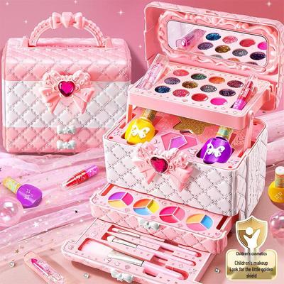 Little Princess Makeup Set: Lipstick & Nail Polish Pretend Play Toys for Kids