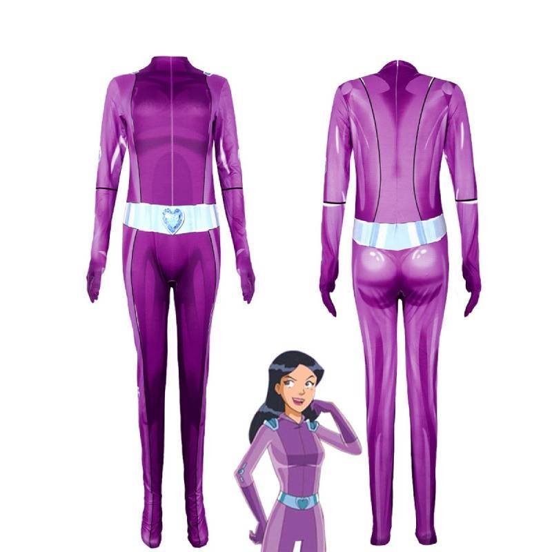 Totally Spies Cosplay Costume For Women Girls With Milk Silk Fabric For Halloween Stage Performance