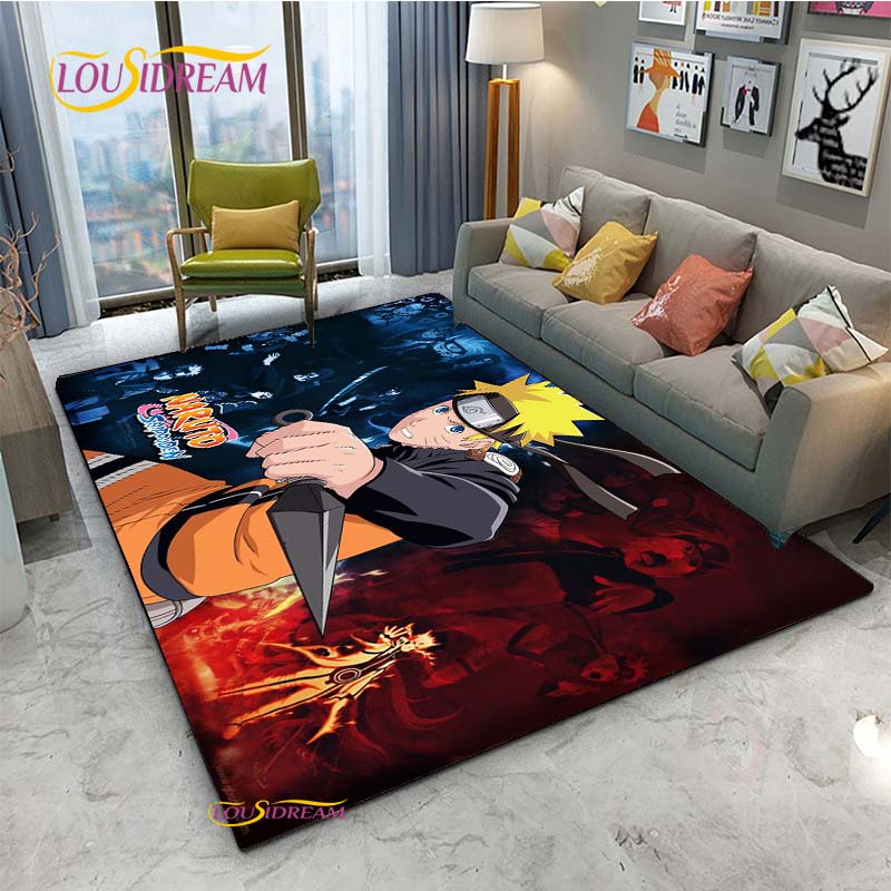 Naruto Cartoon Anime Carpet for Living Room Bedroom Cute Rugs Kitchen Table Door Kids Un-slip Floor Mats Alfombra Birthday gift