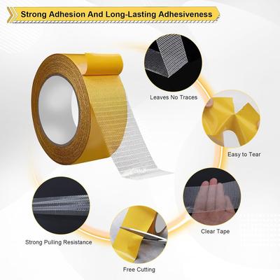 Mesh Double Sided Tape Heavy Duty, High Temperature Resistant Waterproof Strong Adhesive for Carpets Home Repair DIY