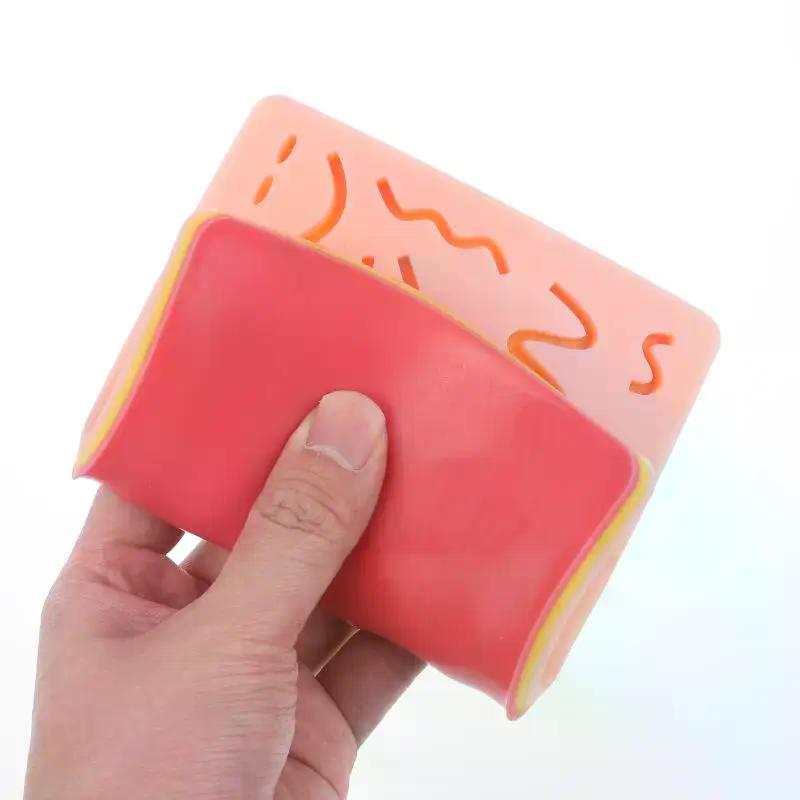 Reusable Silicone Skin Suture Model – Y-Shaped Traumatic Wound Pad for Professional Suturing Training & Practice