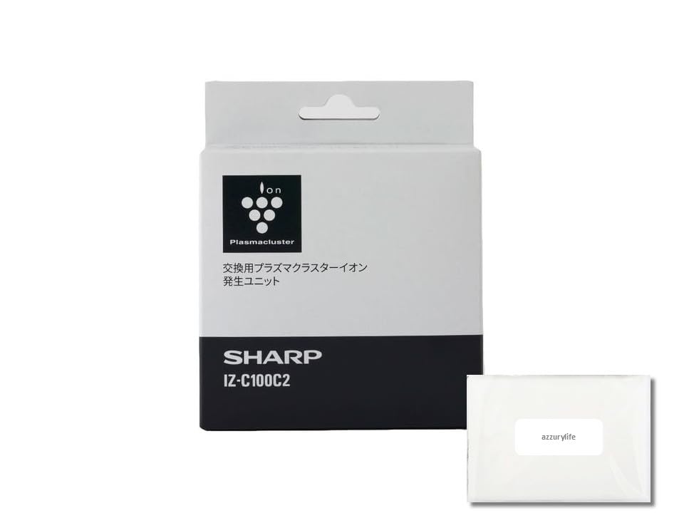 Genuine Sharp Plasmacluster Ion Generator Unit for Air Purifiers (IZ-C100C2) with Azzurylife Original Tissues