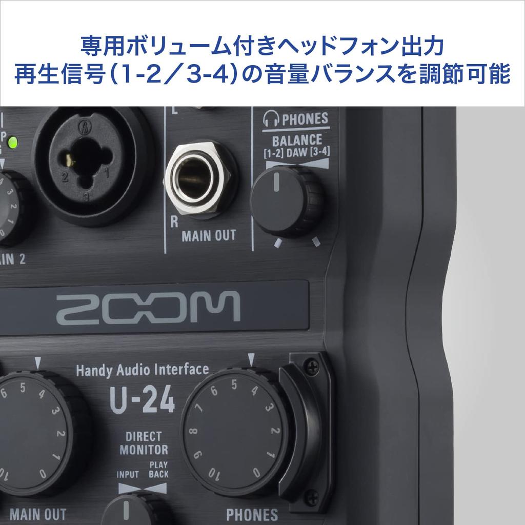ZOOM Handy Portable Audio Interface with a Extended [Comes 3-year Manufacturer's Warranty] U-24