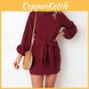 Luxurious Womens Long Sleeve Knit Bodycon Bandage Mini Dress For Chic Winter Style