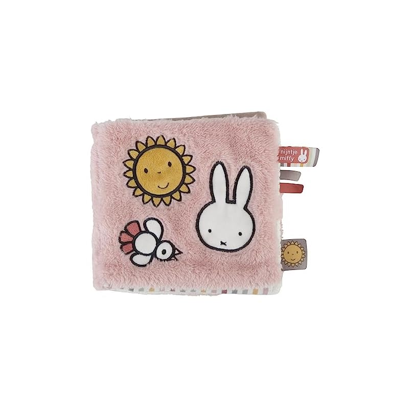 DADWAY Miffy Fabric Picture Book, Fluffy/Pink, TYMIFNIJN925