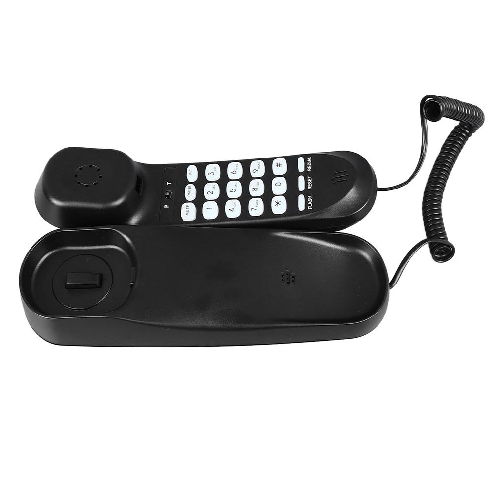 Wall Mountable Telephone Multifunctional Clear Sound Corded Landline Phone for Home Hotel