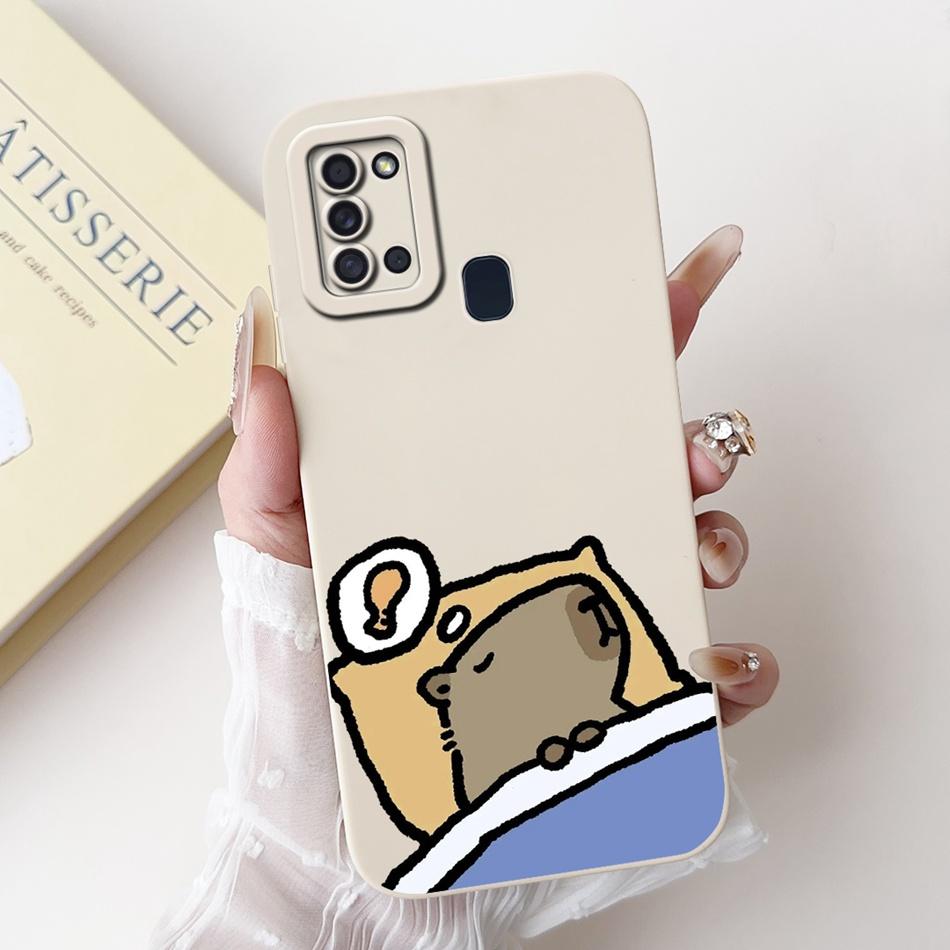 For Samsung Galaxy A21s Case Samsung A21S A 21S SM-A217F Elegant Printing Soft Silicone Camera Protective Shockproof Phone Cases