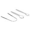 3PCS Portable Tongue Scraper Stainless Steel Tongue Cleaner Cleaning Brush Oral Care Tools