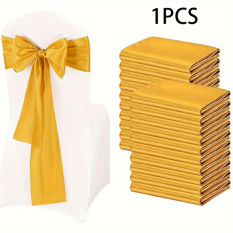 Satin Chair Sashes Wedding Chair Bow Knot Ribbon Tie For Wedding banquet ThanksgivingParty HotelBirthdayBanquet Chair Decoration