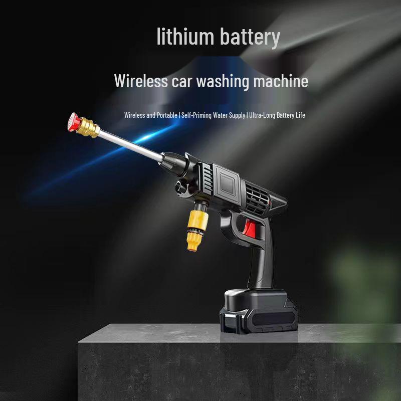 Portable Wireless High-Pressure Car Washer with Lithium Battery for Multifunctional Cleaning and Watering