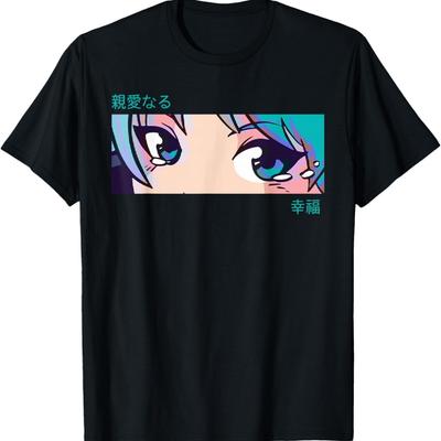 Anime Kız Gözleri - Japon Kültürü Sanatı - Japon Estetiği Tişört(17)