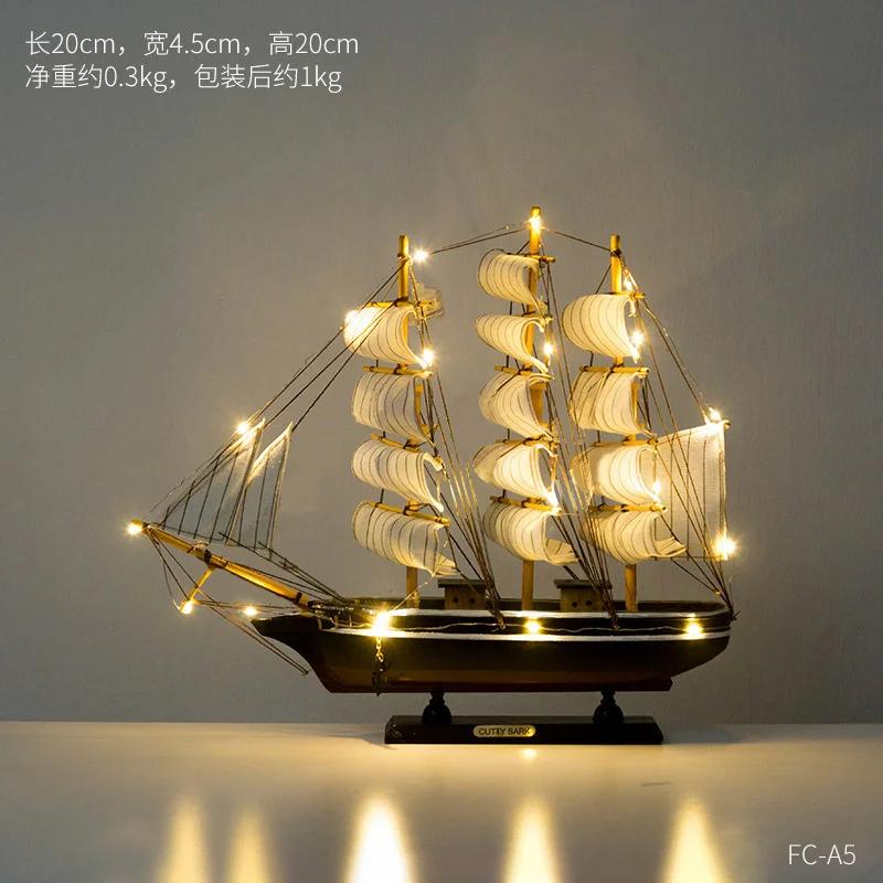 Creative Sailing Model Figurines Living Room TV Cabinet Wine Cabinet Office Table Miniatures Luxury High-end Decor Statua FYFM
