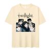 Twilight Movie Edward Cullen Pattern TShirt Mens Fashion Cotton Short Sleeve Womens Retro Classic Streetwear TShirt