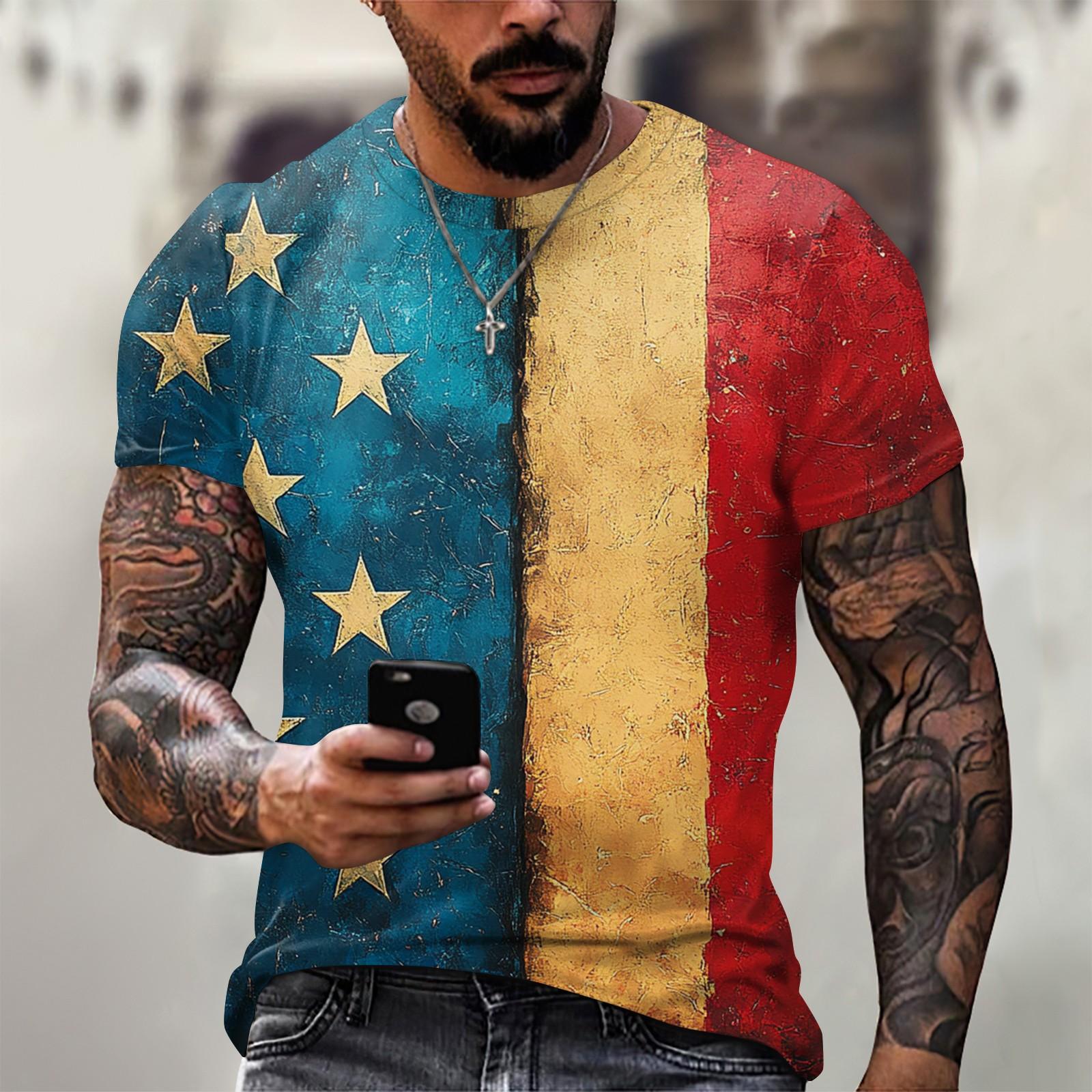 

Чоловіча модна футболка, вуличний повсякденний одяг з коротким рукавом XXL жовтий