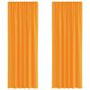VidaXL Rideaux en voile avec boucles 2 pcs orange 140x260 cm, rideau en filet, rideau transparent, voile de fenêtre, 4102285