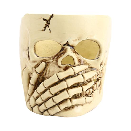 Cool Halloween Decorations Skull Candle Holder Decor Resin Gothic Table Ornament