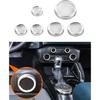 Savadicar CKT01 Billet Aluminum Control Knob Trim Sets, Headlight/4WD/HVAC Climate Control Knob Ring Bezels, Air Conditioner/Radio Switch Cover for