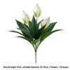 High-End White & Pink Anthurium 3D Printed Green Plant Artificial Flower Desktop Ornament