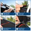 7-Shape Fishbone Texture Car Seal Strip Auto Door Gap Noise Reduction Gasket Weatherproof Dustproof Waterproof Rubber Bar Interior Mirrors 6