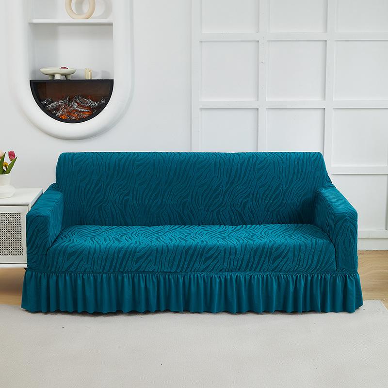 Verdickter Kationischer Rock Sofabezug Elastisch All-Inclusive Staub Sofabezug Einzel Doppel Drei Oder Vier Personen Kombination