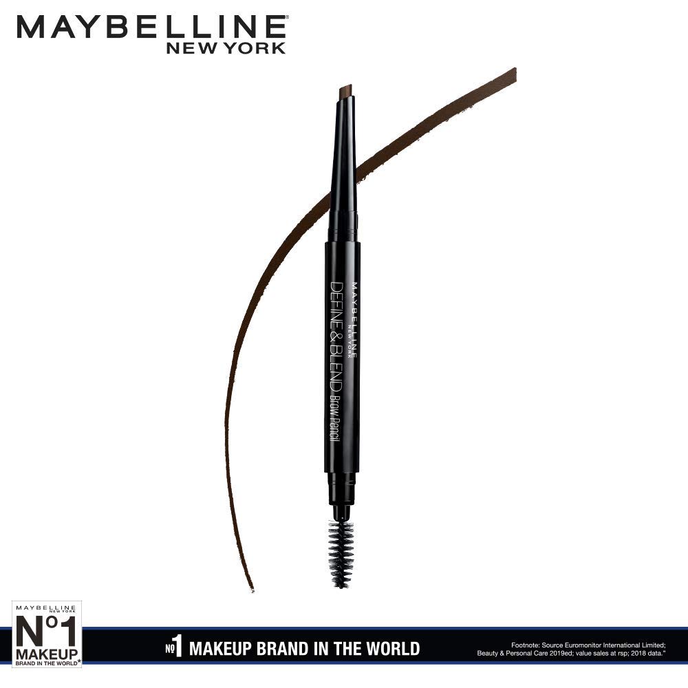 Maybelline New York Define & Blend Brow Pencil With Spoolie Grey Brown Long-lasting Natural Eyebrow Makeup 0.16 g