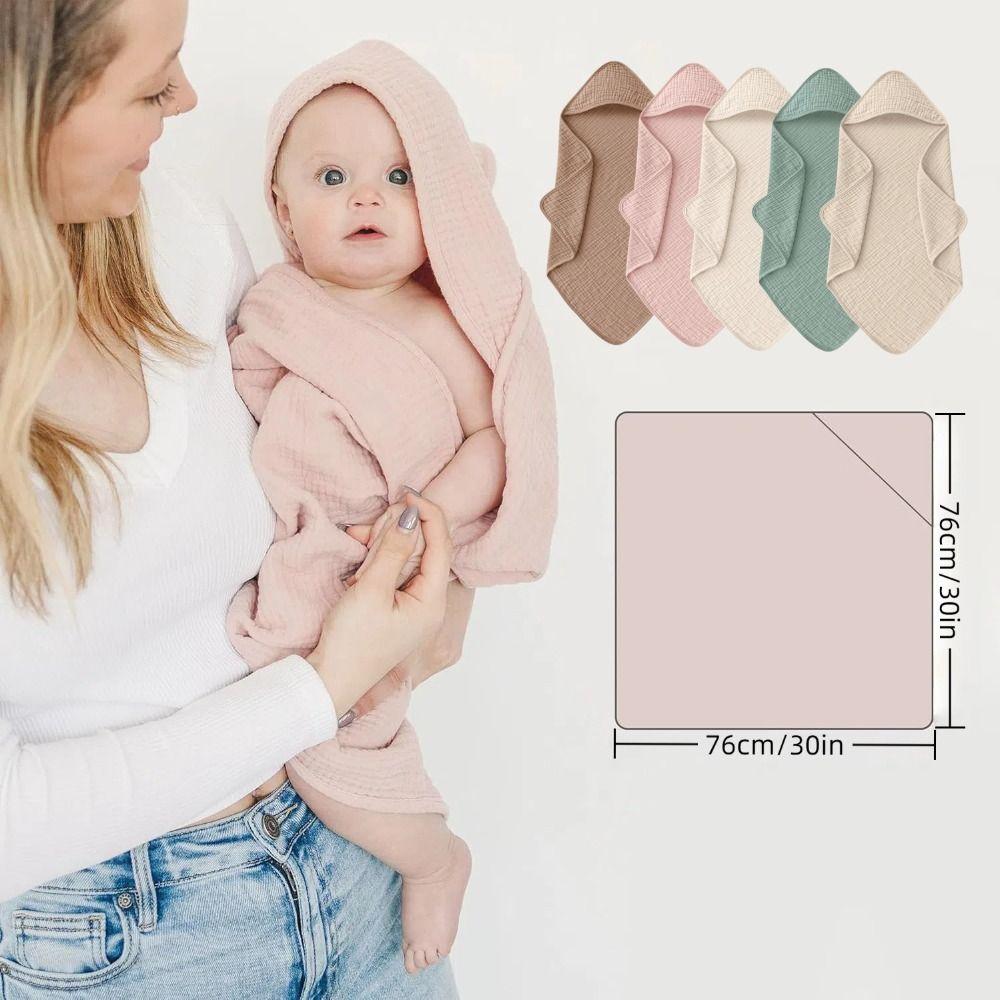 Comfortable with Hood Hooded Towels Cotton Water Absorption Bath Towel Breathable Ultra-Soft Wrap Blanket Babies