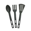 Children's 3-Piece Small Plastic Nylon Kitchenware Set: Slotted Spoon & Fork for Portable Travel & Camping