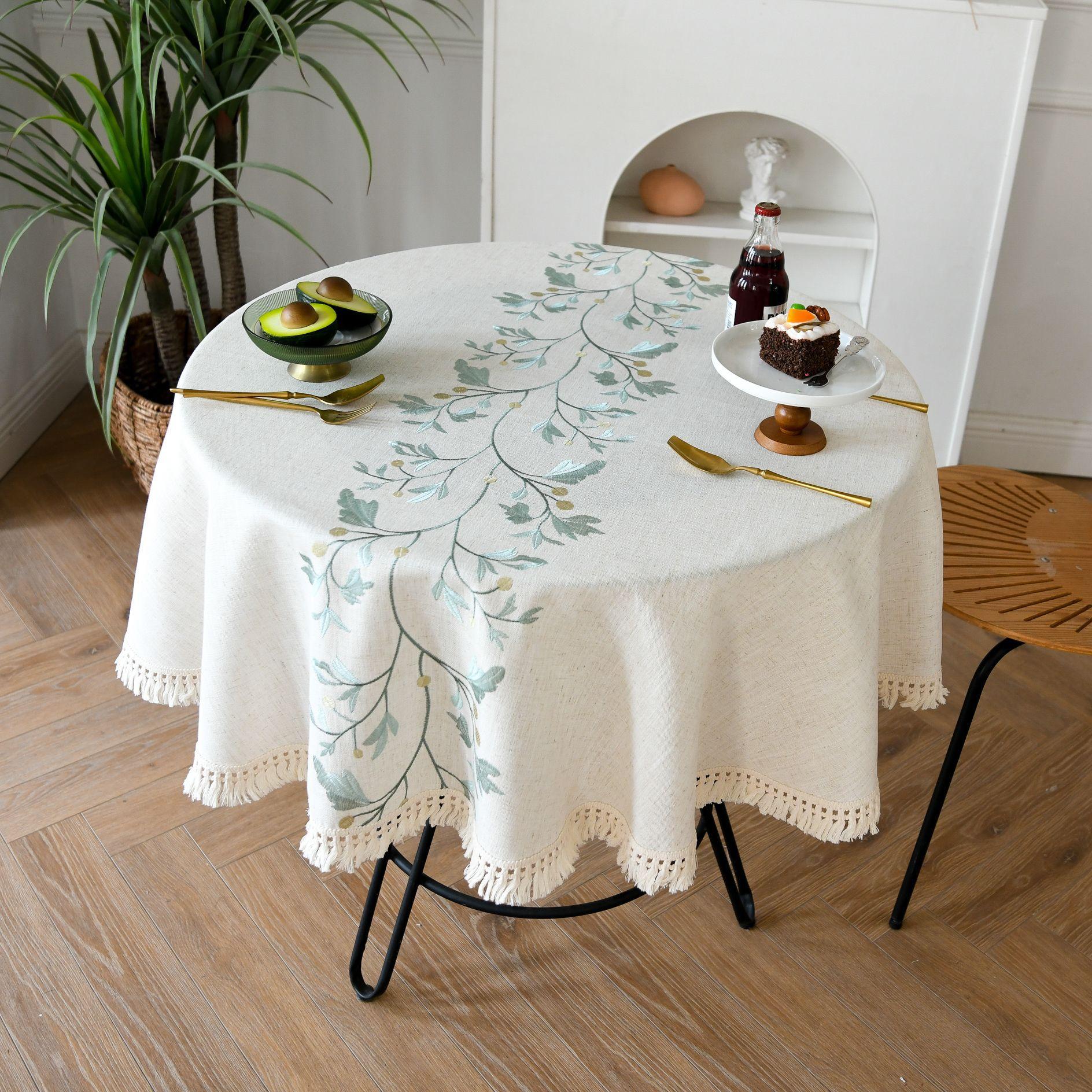 

Французская пасторальная кружевная скатерть для журнального столика, скатерть, чехол для тумбы под телевизор, чехол для шкафа в стиле ретро, полотенце для шкафа для обуви 140*140cm