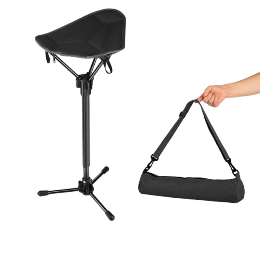 Aluminum Zinc Zinc Alloy Tripod Stool Folding Chair Stable Adjustable Hiking Chair  Travel