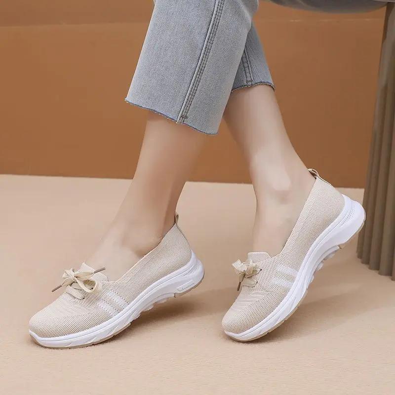 Lace Up Woman Footwear Spring Autumn Daily Routine Designer Luxury Comfortable and Elegant Aesthetic Y2k Fashion Shoes for Women