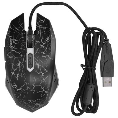 Maus Kabelgebunden Bunt Leuchtend Gaming USB Ultra Genauigkeit Internet Computerzubehör(Schwarz )