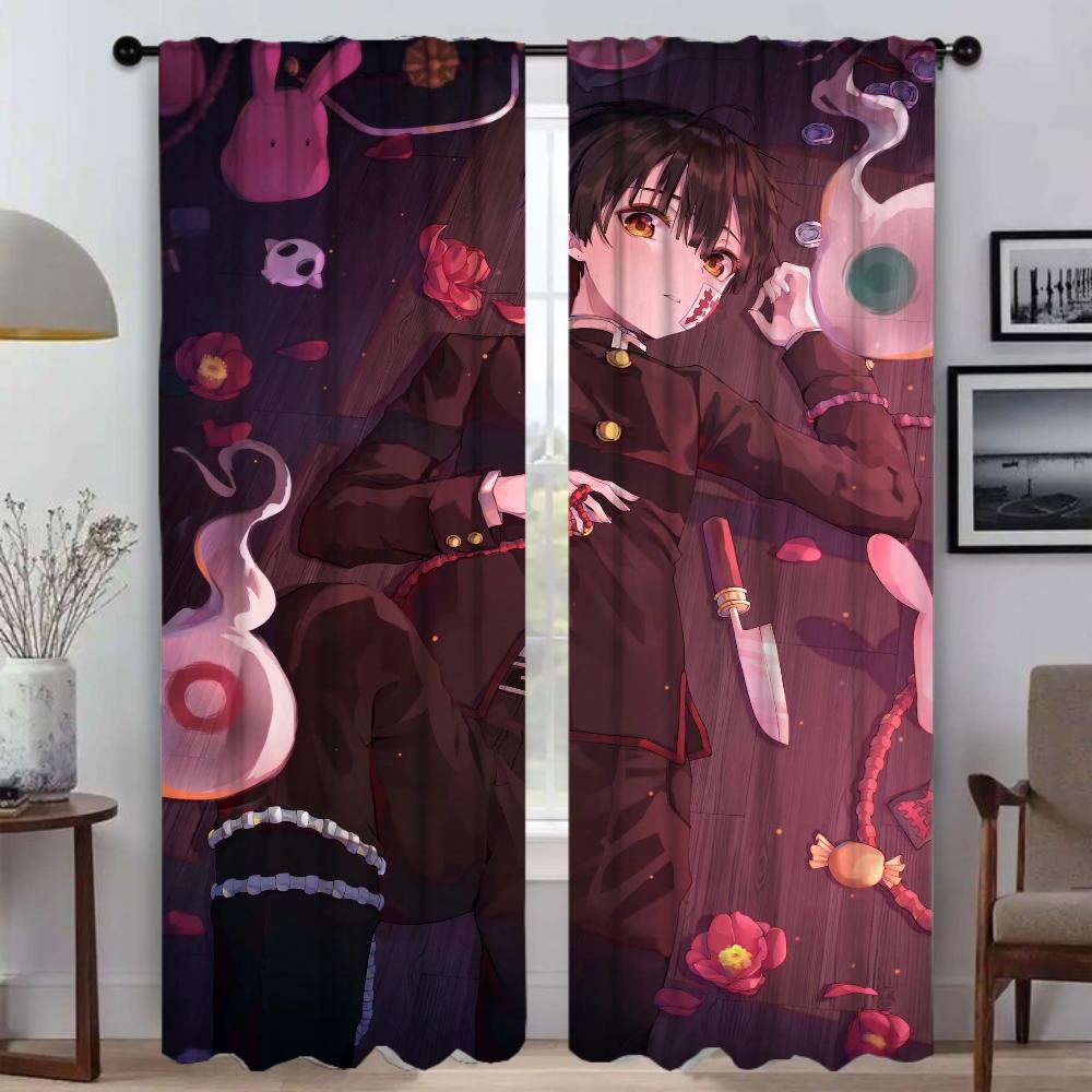 Modern Living Room Curtains for Camera Hanako Kun Shades Tulle for Bedroom Blackout Curtain Home Interior Curtains 2 Pieces