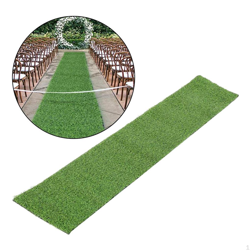 Artificial Grass Table Runner Decorative Green Realistic for Holiday, Party, Indoor, Outdoor,