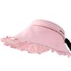 Women'S Uv Protection Empty Top Sun Hat Fashion Ruffle Edge Headband Shell Hat Outdoor Sun Protection Travel