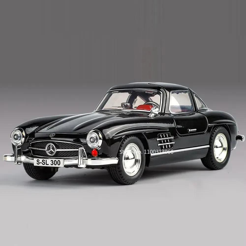 1:24 Alloy Diecast 300SL Cars Models Toys 4 Doors Opened Vintage Car Wheel Pull Back Vehicle Toy for Boys Adult Collection Gifts