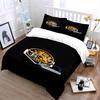 Golden Lion Emblem with Caracas Text Print Bedding Set Duvet Cover Pillowcases (1* Duvet Cover 2* Pillowcases Do Not Include Comforter)