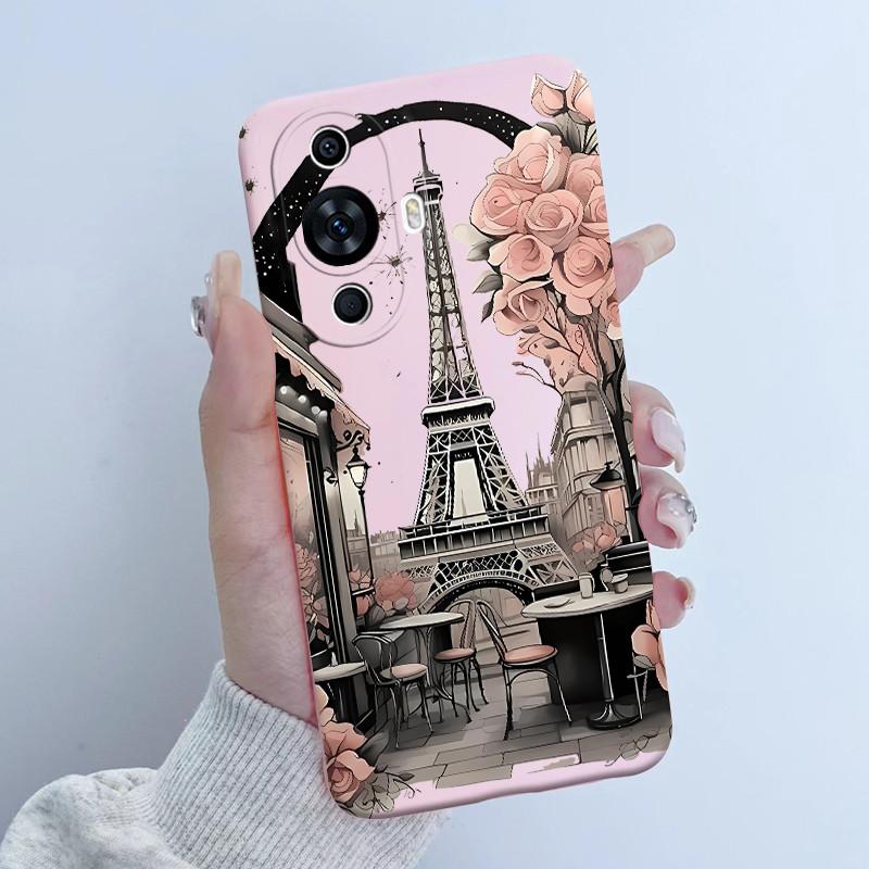 For Huawei Nova 12s Case FOA-LX9 Flower Girl Design Soft Silicone Cover For Huawei Nova 11 Nova11 Pro Ultra Nova12s Phone Cases