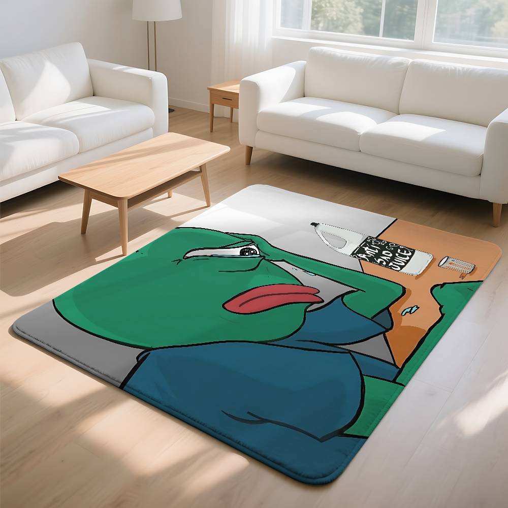 Sad P-Pepe The Frog Floor Mat Floor Mat Home Entrance Bedroom Toilet Bathroom Door Absorbent Non Slip Foot Pad