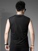 European Style Trendy Outerwear Vest Men's Tank Top 2025 Summer New Printed Round Neck Sweatshirt Sleeveless T-Shirt for Men