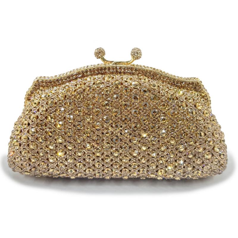 Borsa da sera in cristallo colorato Borsa a pochette con diamanti scintillanti per donna Borsa a mano di lusso con strass per matrimonio, ballo, cena, banchetto