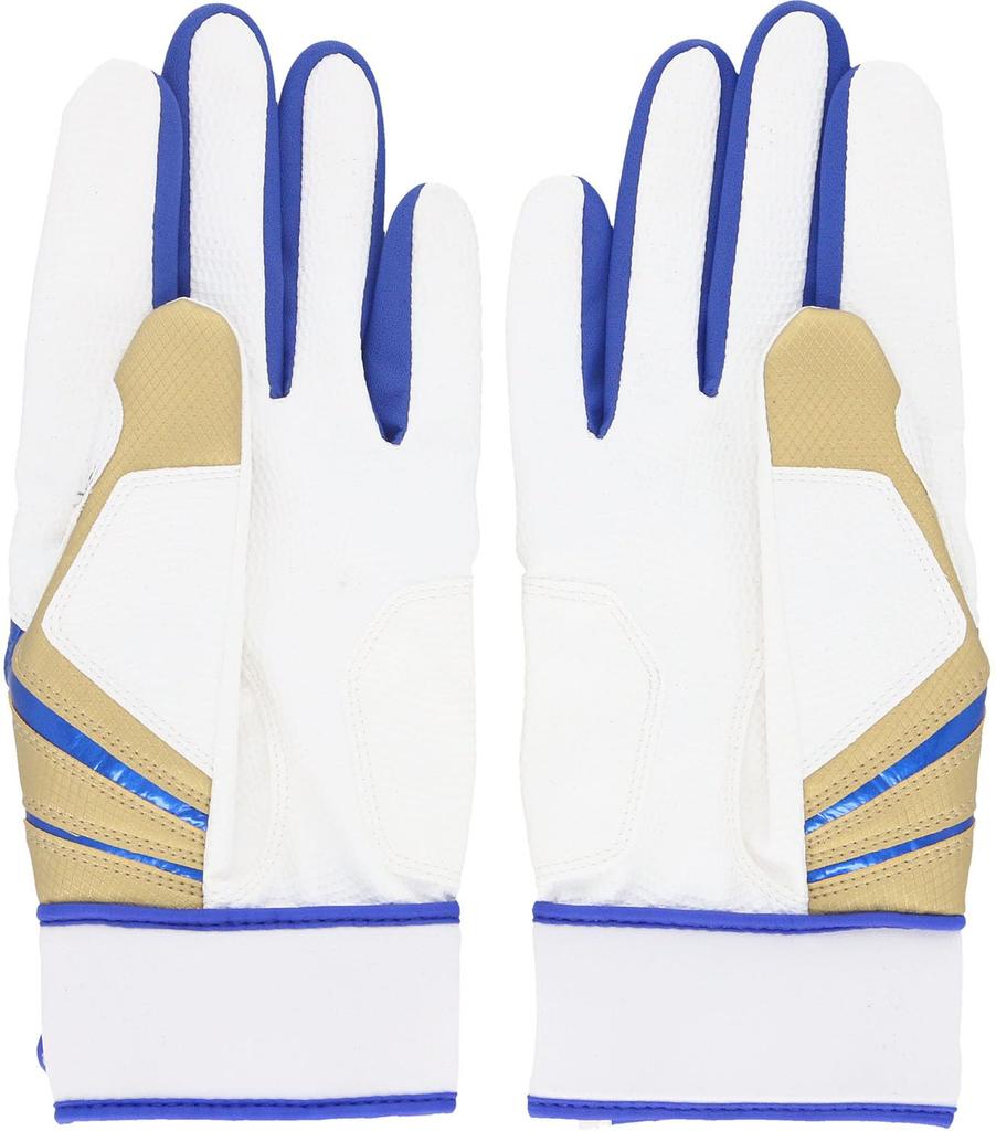 adidas Baseball Batting Size Gold and Blue Size LBG404 Gloves, 41, Basic, (8223), L,