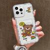 Card Slot Holder Silicone Wallet Pocket Case For iPhone 17 Air 16 14 Pro Max Oppo Reno 10 11 12 F Samsung S23 S24 S25 Plus Cover Clear Phone Bumper