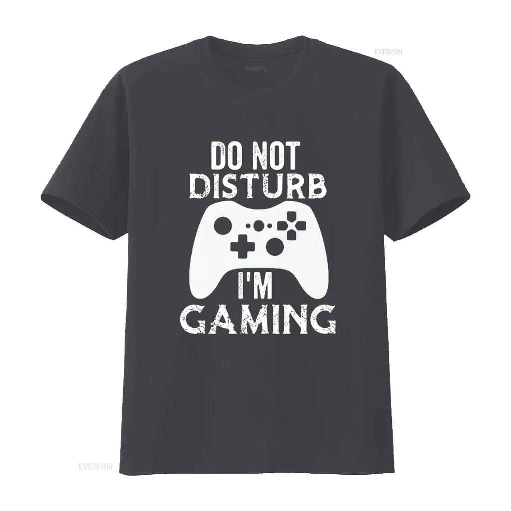 Mens Christmas Do Not Disturb I M Gaming T Shirt Video Game Gamer Black 3X Large Vintage Washed Streetwear Soft Comfortable