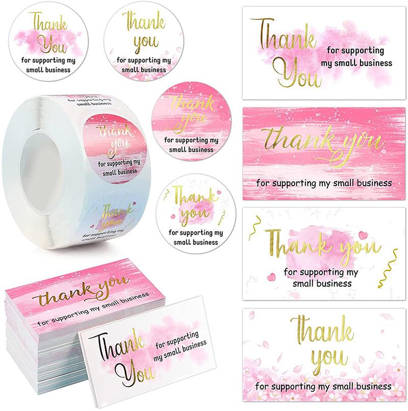 1 Set 2 /1.5 Inch Thank You Seal Sticker Commercial Use Gift Box Envelope Decor Sticker Wedding Party Sticker Invitation Label