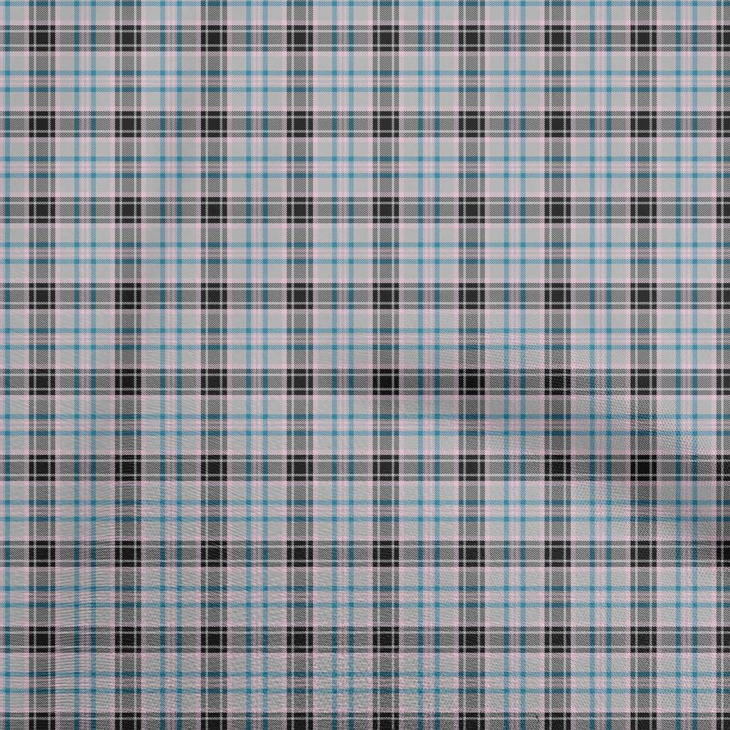 oneOone Cotton Cambric Dark Rose Brown Fabric Check Dress Material Fabric Print Fabric By The Yard 42 Inch