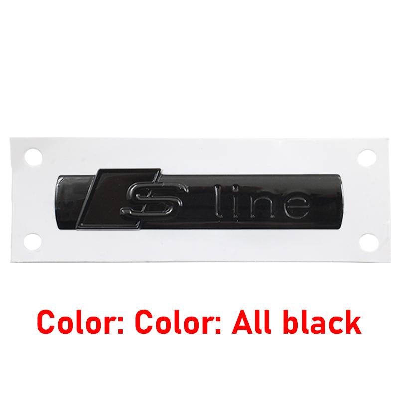 Sline Logo ABS Car Fender Side Badge For Audi A1 A2 A3 A4 A5 A6 A7 A8 TT S3 S4 S5 S6 S7 Q2 Q3 Q5 Q7 Q8 RS3 Decal Emblem Sticker